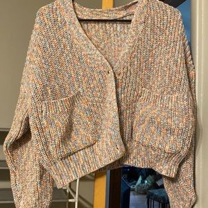 Cute cropped colorful cardigan